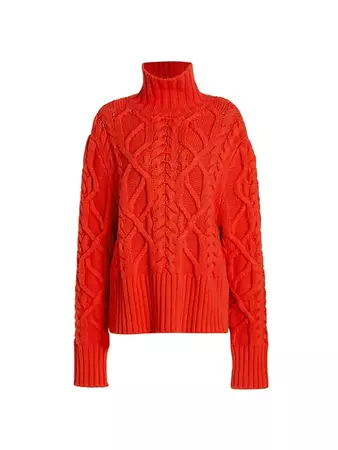 Shop AKNVAS Rue Wool Cable Knit Sweater | Saks Fifth Avenue