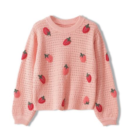 Fall Winter Women's Sweater O-neck Strawberry Pullover – Sensual Ambition