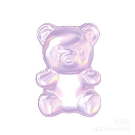 3d holographic gummie bear gummy png aesthetic