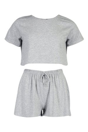 Soft Tee & Short Pyjama Set | boohoo