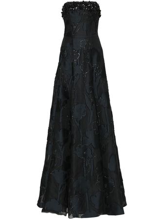 Carolina Herrera sequin-embellished Strapless Gown - Farfetch
