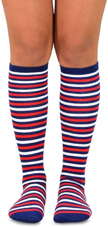 TeeHee Special (Holiday) Women Knee High 9-Pairs Socks with Gift Box (Americana) at Amazon Women’s Clothing store