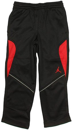 Amazon.com: Jordan Little Boys' Air Jumpman Therma-Fit Sweatpants (7, Black/Gym Red): Clothing