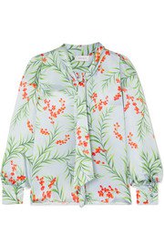 Seren | Joni floral-print silk-satin wide-leg pants | NET-A-PORTER.COM