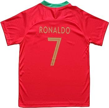 Amazon.com : FPF 2018 Portugal #7 Home Red Cristiano Ronaldo Kids Soccer Football Jersey Gift Set Youth Sizes (Burgundy, 6-7 Years) : Clothing, Shoes & Jewelry