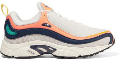 Daytona Dmx Leather And Mesh Sneakers - Coral
