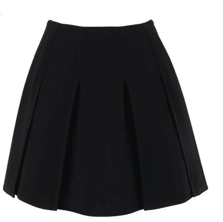black chanel pleated skirt