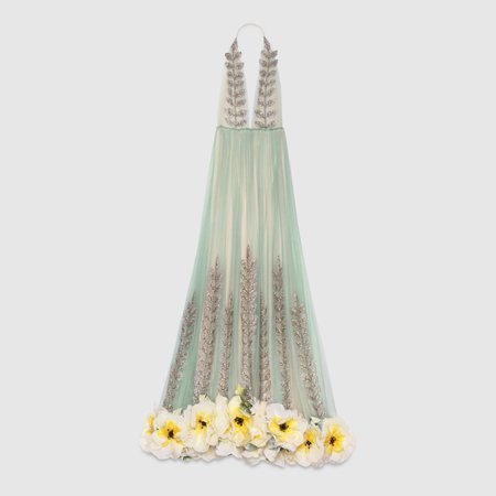 Crystal vine embroidered tulle gown - Gucci
