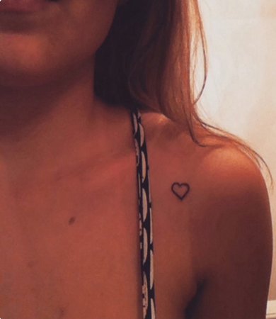 Heart shoulder tattoo