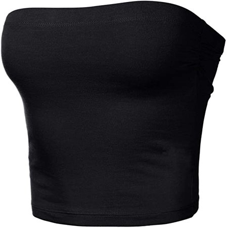 HATOPANTS Women's Tube Crop Shapewear Tops Strapless Cute Sexy Cotton Tops Black M at Amazon Women’s Clothing store
