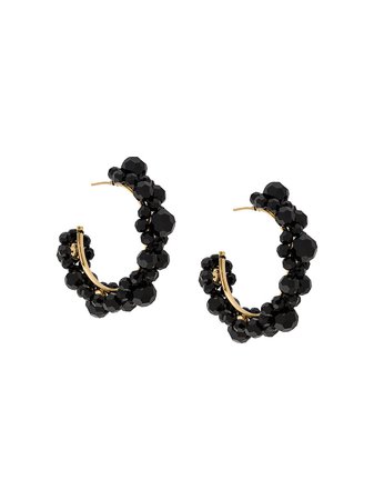 Simone Rocha Crystal Embellished Earrings ERG1650903 Black | Farfetch
