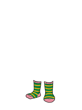 cartoon kids z extras- boden green gold shimmer socks