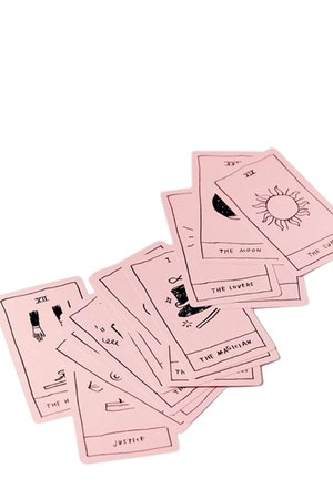 pink tarot cards
