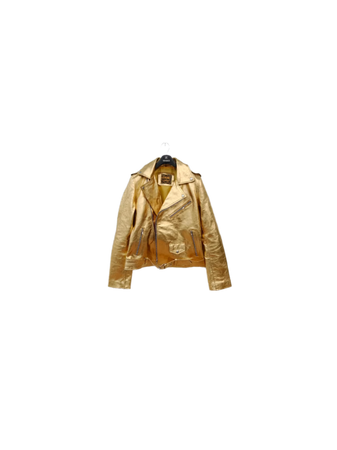 gold faux leather jacket