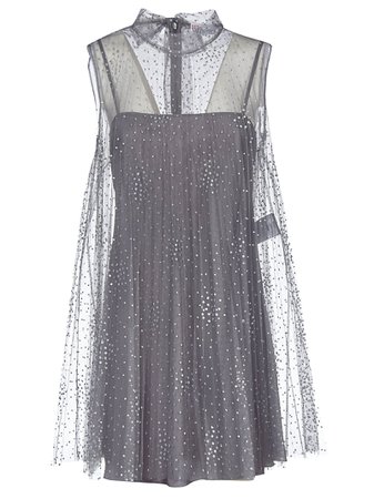 Valentino Embellished Tulle Mini Dress