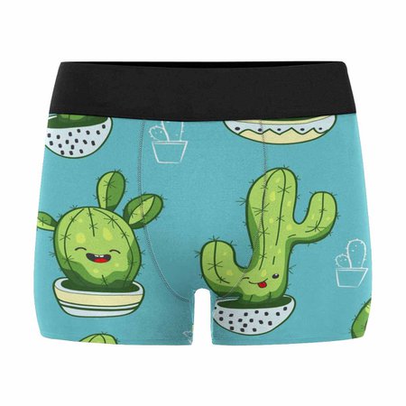 InterestPrint Boxer Briefs Mens Underwear Cute Kawaii Cactus and ...