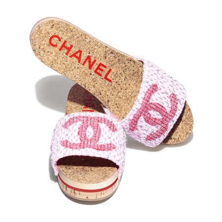Tweed open shoes | CHANEL