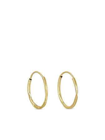 Ellis Mhairi Cameron 14kt Yellow Gold LI Crush 12mm Hoop Earrings - Farfetch