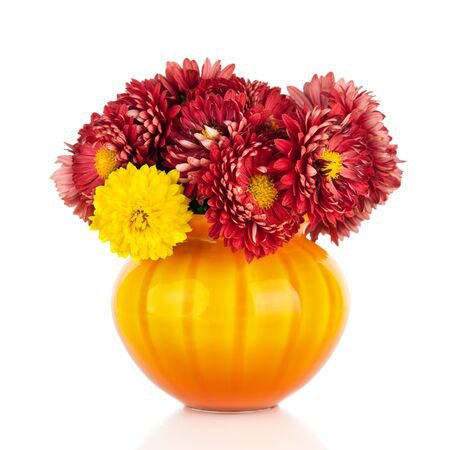Huge Bunch Of Yellow And Red Autumn Chrysanthemum Flowers In.. Stock Photo, Picture And Royalty Free Image. Image 17098292.