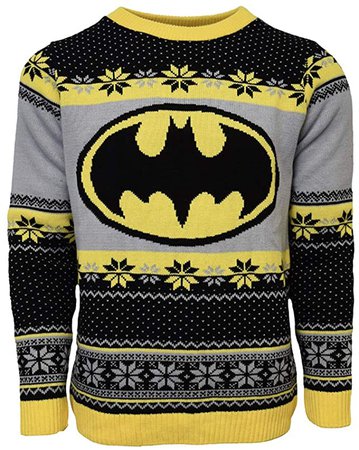 Amazon.com: Numskull Unisex Official DC Comics Batman Knitted Christmas Jumper for Men or Women - Ugly Novelty Sweater Gift: Clothing