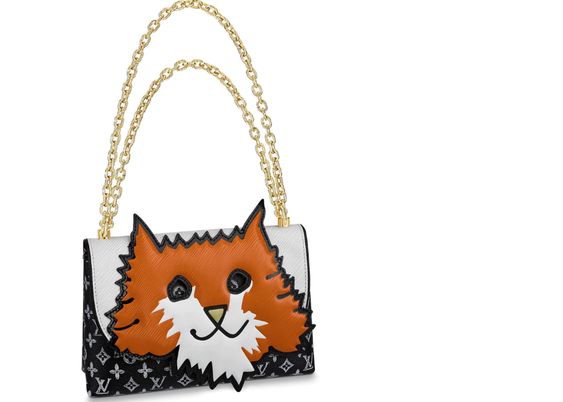 Louis Vuitton Handbag Orange Cat Monogram Black/White