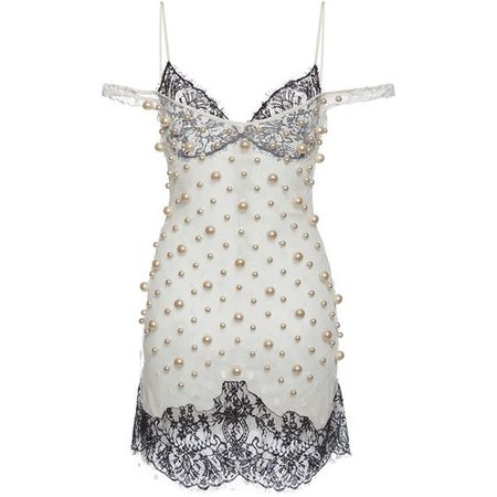 Francesco Scognamiglio Contrasting Lace Slip Dress ($2,054)