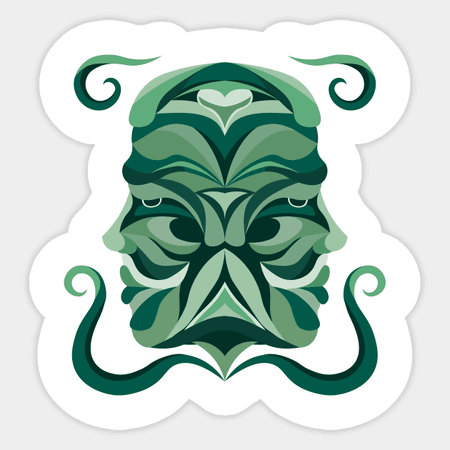 Gemini Zodiac Sign - Green - Gemini - Sticker | TeePublic