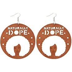 Amazon.com: TIANHONGYAN Natural Wooden Bohemian Statement Earrings African Wooden Dangle Ethnic Retro Earrings for Womens Girls Exaggeration Wooden Hollow Round African Earrings (Brown): Clothing, Shoes & Jewelry
