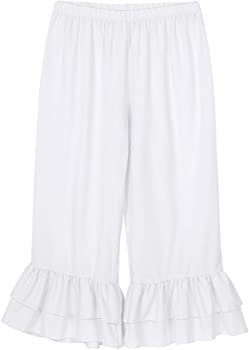 Amazon.com: YUUMIN Womens Retro Vintage Ruffled Hem Pantaloons Bloomers Steampunk Renaissance Costume White X-Large: Clothing, Shoes & Jewelry