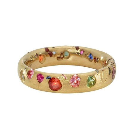 Polly Wales confetti gold ring