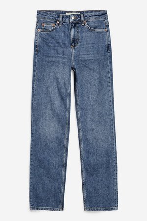 Mid Blue Straight Leg Jeans - Shop All Jeans - Jeans - Topshop USA