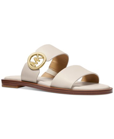 Michael Kors Summer Flat Sandals & Reviews - Sandals - Shoes - Macy's cream