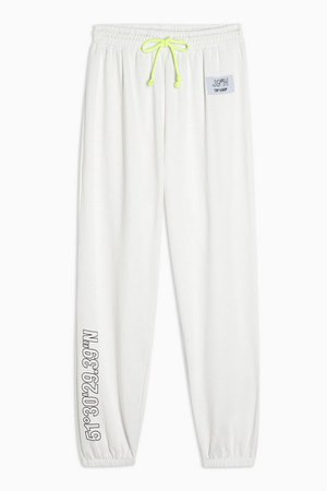 White Graphic Joggers | Topshop