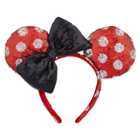 Minnie Mouse Sequined Ears Headband for Adults - Polka Dot | shopDisney