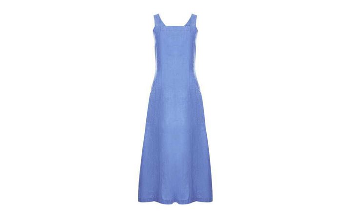 Blue Strap Linen Dress | Laura Ashley