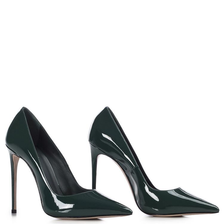 dark green pump heels
