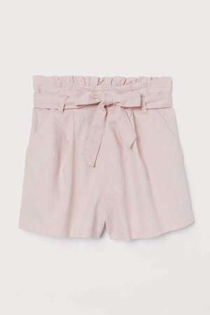 Paper-bag Shorts - Pink
