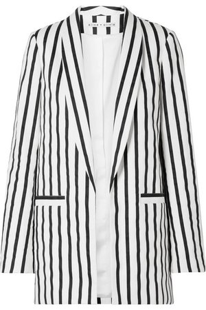 Alice + Olivia | Kylie striped cotton-blend twill blazer | NET-A-PORTER.COM