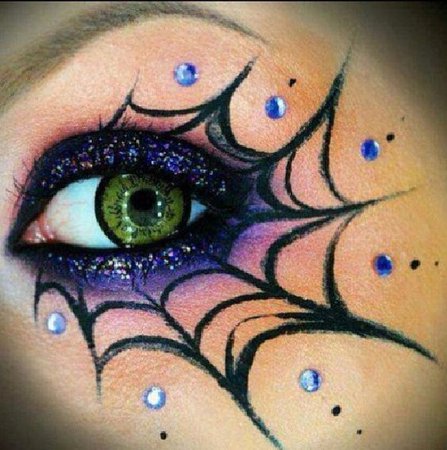 Spooky Spiderweb Eye Makeup
