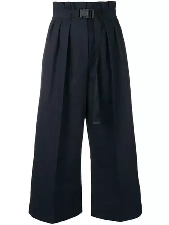 Kenzo Loose Flared Cropped Trousers - Farfetch