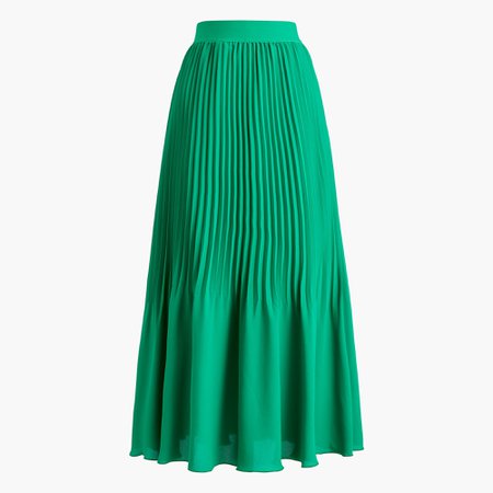 J.Crew Factory: Elastic-waist Pleated Midi Skirt For Women