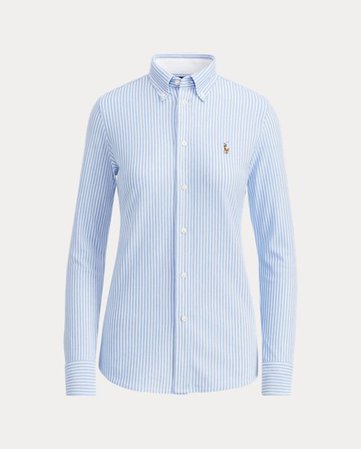 Striped Knit Oxford Shirt | Button Downs Shirts & Tops | Ralph Lauren