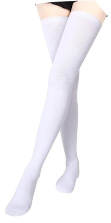 White Thigh High Socks