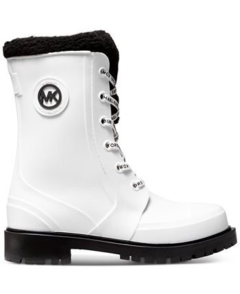 Michael Kors Women's Montaigne Lace-Up Cozy Lug Sole Rain Boots & Reviews - Boots - Shoes - Macy's