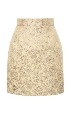 Metallic Floral Brocade Mini Skirt By Dolce & Gabbana | Moda Operandi