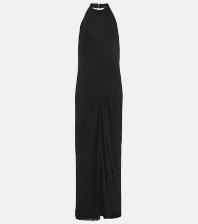 Brynlee Halterneck Maxi Dress in Black - The Row | Mytheresa