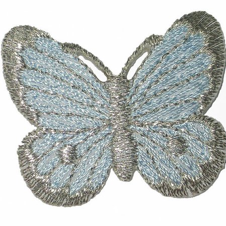 Butterfly with Silver Edged Wing Blue - PATCHWORK PANDA LLC