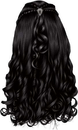 long dark hair