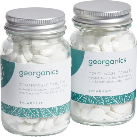 Georganics 2-Pack Spearmint Toothpaste Tablets