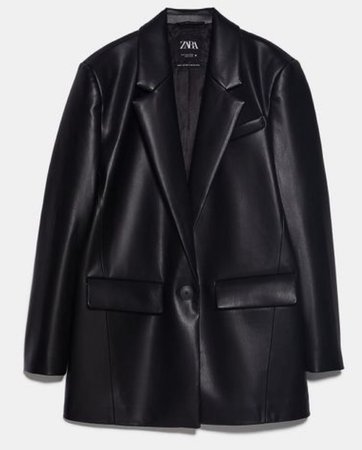 Zara leather blazer